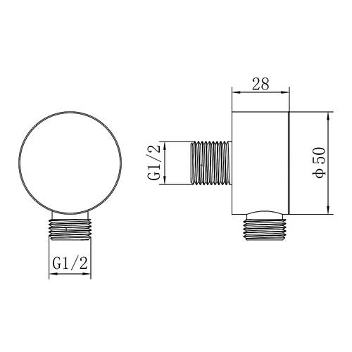 Шлангове підключення Devit Flow D113100000030BM, чорний матовий, фото 2