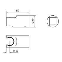 Душовий тримач Devit Flow D113100000050MB, чорний матовий, фото №3
