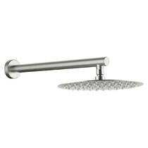 Верхня душова лійка Devit Flow D113000000110BN-1, d=250 мм з кронштейном, brushed nickel, фото №2