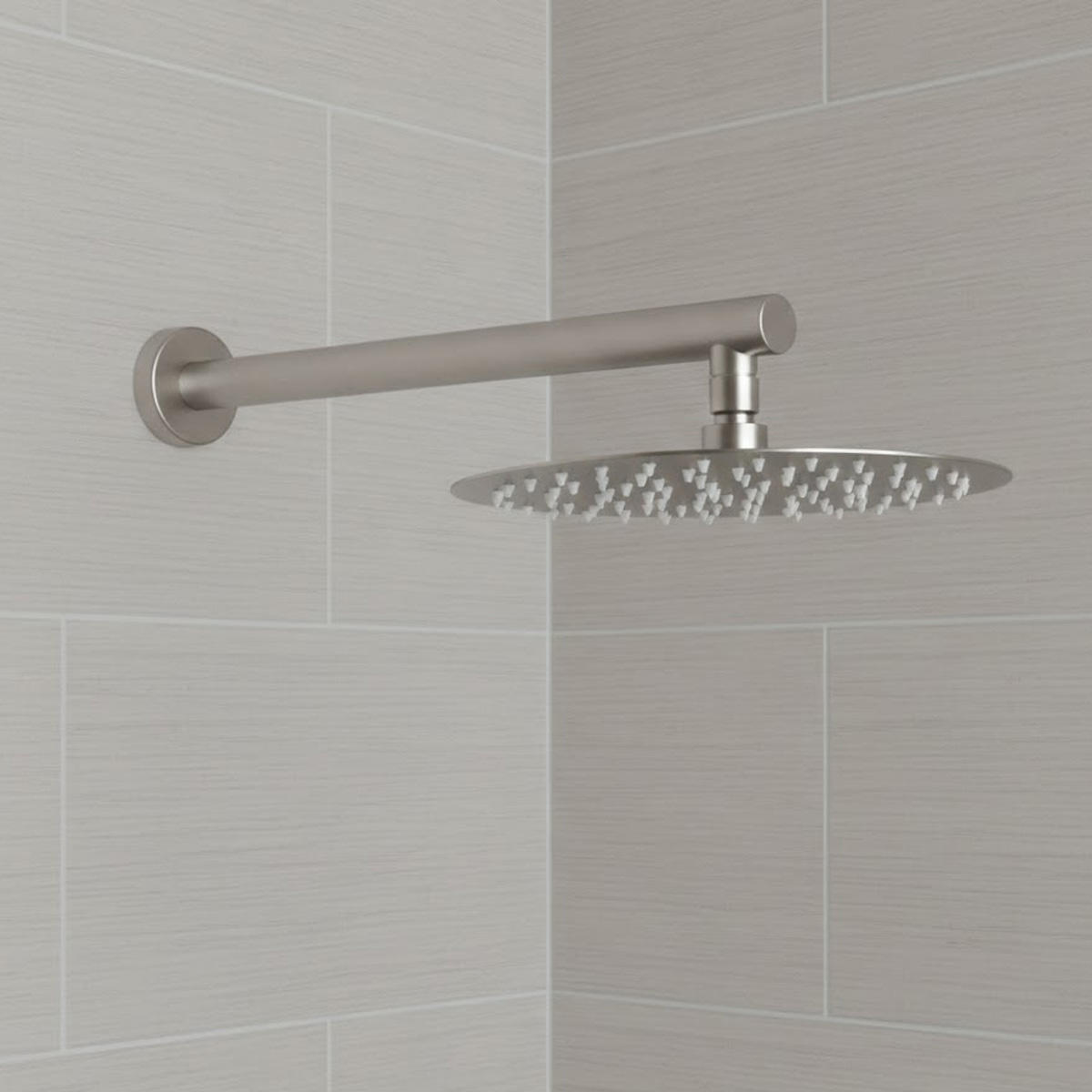 D113000000110BN Flow Верхня душова лійка d=250 мм з кронштейном, brushed nickel (1 сорт)