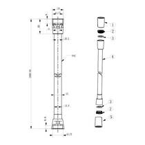Душевой шланг Devit Flow D113000001000BN с латунными гайками G1/2’’ длиной 1,5 м, brushed nickel, фото №3