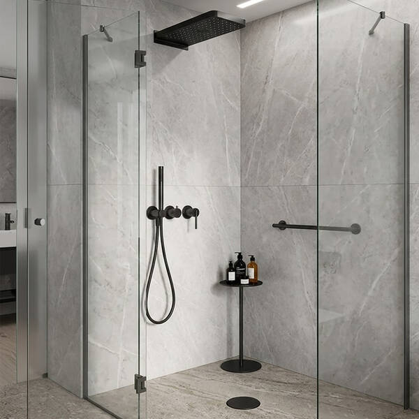 Змішувач прихованого монтажу для душу Gessi Ingranaggio 63545-706 з душовим набором чорний метал матовий, фото 1