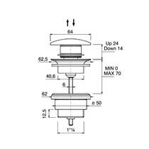 Донный клапан для раковины Flaminia PLTPCEARG click-clack цвет Argilla, фото №3