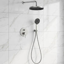 Душова система прихованого монтажу Devit Flow D117125001111BN brushed nickel, фото №1