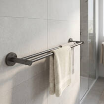 Держатель для полотенец Grohe Essentials 40802AL1 двойной графит темный матовый, фото №1