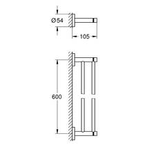 Держатель для полотенец Grohe Essentials 40802AL1 двойной графит темный матовый, фото №3