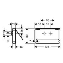 Тримач для туалетного паперу Axor Universal Softsquare 42836670 з кришкою чорний матовий, фото №3