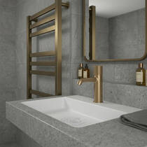 Змішувач для раковини Gessi Diamantato 70602-726 тепла бронза матовий, фото №1