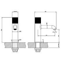 Змішувач для раковини Gessi Diamantato 70602-845 без зливу темна бронза матовий, фото №3