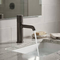 Змішувач для раковини Gessi Diamantato 70602-707 чорний метал матовий, фото №1