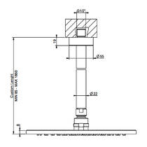 Верхний душ Gessi Ventaglio 63350-845 с держателем темная бронза матовый, фото №4
