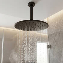 Верхний душ Gessi Ventaglio 63350-845 с держателем темная бронза матовый, фото №1