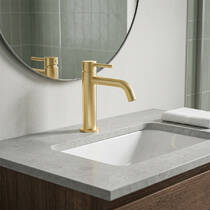 Змішувач для раковини Devit Flow 550534BG brushed gold, фото №1