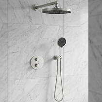 Душова система прихованого монтажу Devit Flow D117125011111BN з термостатом, brushed nickel