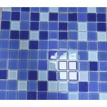 Мозаїка MOZAICO DE LUX V-MOS A027 LUCENT BLUE 30х30 см, фото №1