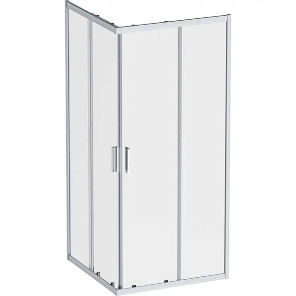 Душова кабіна AM.PM Gem Square Slide W90UG-403-9090MT 90x90 см, прозоре скло, профіль матовий хром, фото 2