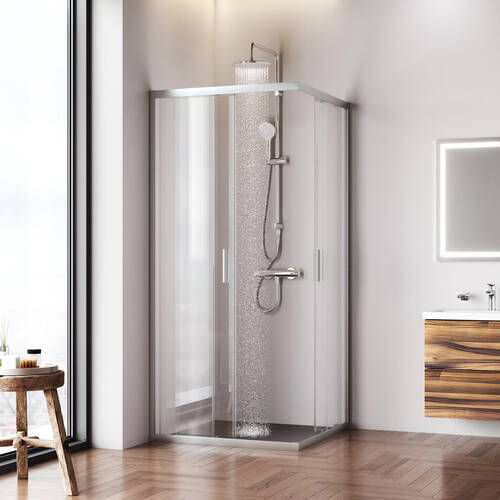 Душова кабіна AM.PM Gem Square Slide W90UG-403-9090MT 90x90 см, прозоре скло, профіль матовий хром, фото 11