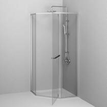 Душова кабіна AM.PM Gem 5-corner Pivot W90UG-405-9090-MT 90x90 см, прозоре скло, профіль матовий хром, фото №5