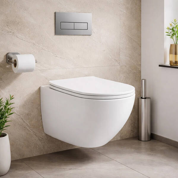 DBA70251111W Balance Підвісний безобідковий унітаз з кришкою soft-close, Vortex Flush, білий глянець ### — фото 3