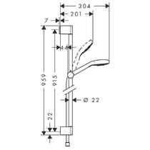 Душовий набір Hansgrohe Croma Select S Multi 26571400 білий/хром, фото №3