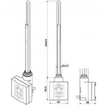 Нагрівальний елемент для блоку управління Mario TERMA КТХ 300W 5.0.4002.0.G золото, фото №2