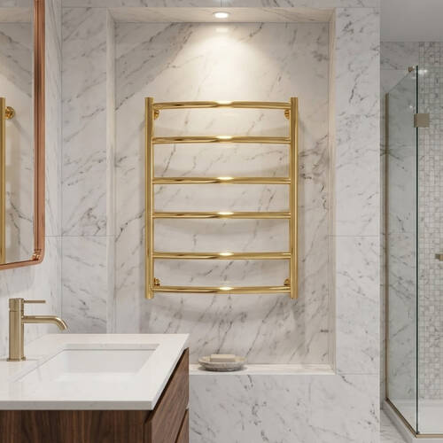 Полотенцесушитель водяной Mario INOX Классик 570х530/500, золото, фото 1