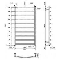 Рушникосушарка водяна Mario  INOX Класік 970х530/500, полірована нержавіюча сталь, фото №5