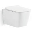 Унітаз підвісний Devit Linea DLI30401111W безобідковий з кришкою soft-close та Vortex Flush, білий, фото 2