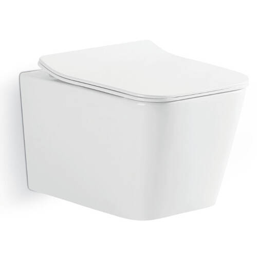 Унітаз підвісний Devit Linea DLI30401111W безобідковий з кришкою soft-close та Vortex Flush, білий, фото 2
