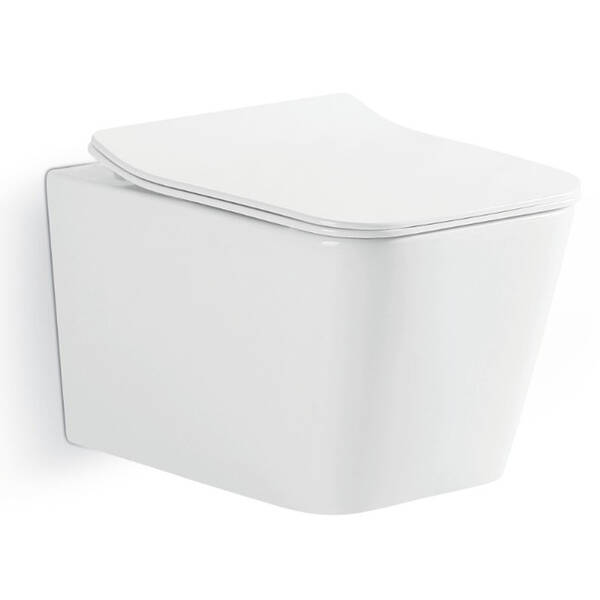 Унітаз підвісний Devit Linea DLI30401111W безобідковий з кришкою soft-close та Vortex Flush, білий, фото 2