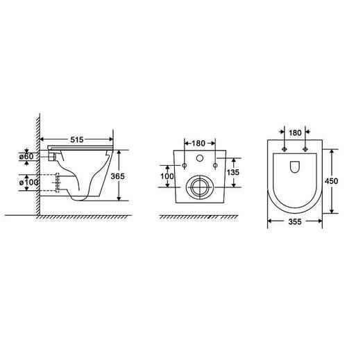 Унитаз подвесной Devit Calma DCA0530111W с крышкой soft-close, белый глянец, фото 6
