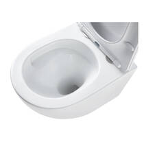 Унітаз підвісний Devit Flow DFL0460111W 490х365х370mm з кришкою soft-close, білий глянець, фото №7