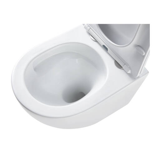 Унітаз підвісний Devit Flow DFL0460111W 490х365х370mm з кришкою soft-close, білий глянець, фото 7