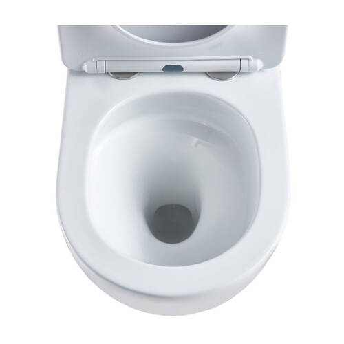 Унітаз підвісний Devit Flow DFL0460111W 490х365х370mm з кришкою soft-close, білий глянець, фото 6