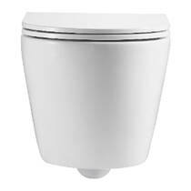 Унітаз підвісний Devit Flow DFL0460111W 490х365х370mm з кришкою soft-close, білий глянець, фото №3
