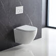 Унітаз підвісний Devit Flow DFL0460111W 490х365х370mm з кришкою soft-close, білий глянець, фото 1