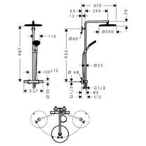 Душова система Hansgrohe Raindance Alive S 24592000 хром, фото №3