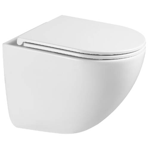Унитаз подвесной Devit Unda DUN0930111W 495x360x390 мм с крышкой soft-close, системой Vortex Flush, белый глянцевый, фото 2