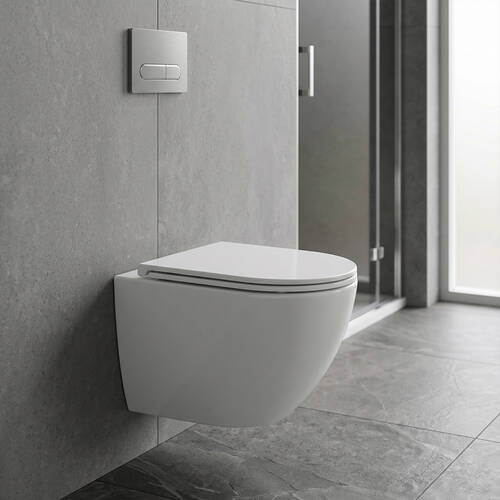 Унитаз подвесной Devit Unda DUN0930111W 495x360x390 мм с крышкой soft-close, системой Vortex Flush, белый глянцевый, фото 1