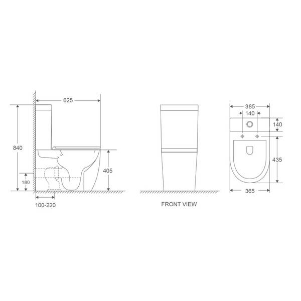 DFL0460211W Flow Унітаз-компакт 630x390x840 mm з кришкою soft-close, Vortex Flush, білий глянець — фото 2
