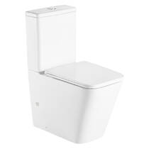 Унітаз-компакт Devit Flow square DFL2170211W 610x365x825мм з кришкою soft-close, Vortex Flush, білий глянець, фото №2