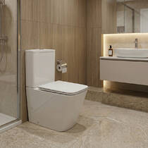 Унітаз-компакт Devit Flow square DFL2170211W 610x365x825мм з кришкою soft-close, Vortex Flush, білий глянець, фото №1