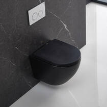 Подвесной унитаз Devit Flow DFL0460111MB 490?365?370 мм с крышкой soft-close, матовый черный, фото №6