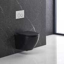 Унітаз підвісний Devit Flow DFL0460111MB 490х365х370mm з кришкою soft-close, матовий чорний