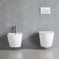 Біде Devit Flow DFL0460400W 495x365x330мм з отвором під змішувач, білий глянець, фото №6