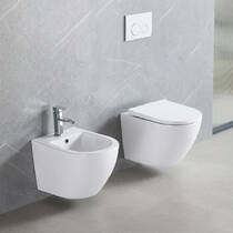 Біде Devit Flow DFL0460400W 495x365x330мм з отвором під змішувач, білий глянець, фото №5