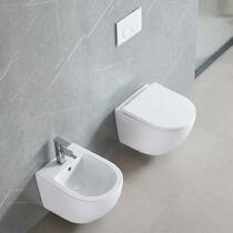 Біде Devit Flow DFL0460400W 495x365x330мм з отвором під змішувач, білий глянець, фото №1
