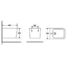 Біде підвісне Devit Flow square DFL0520400W з отвором під змішувач, білий глянець, фото №3