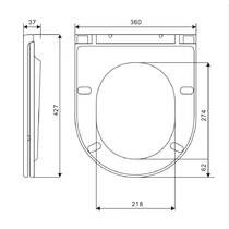 Крышка для унитаза Devit Flow DFL0460111MB с механизмом soft-close, матовый черный, фото №3