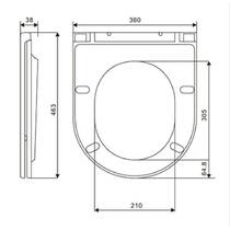 Крышка для унитаза Devit Calma DCA0530111W с механизмом soft-close, белый глянцевый, фото №4